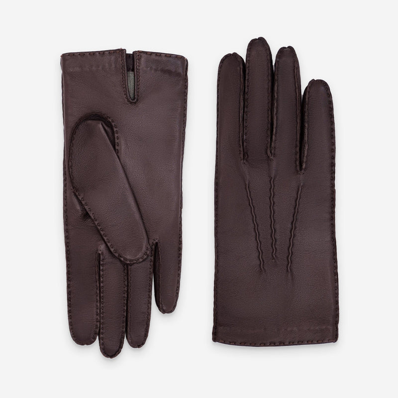 Gants cuir agneau-100% soie-21093SN Gant Glove Story Tan 6.5 