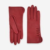 Gants cuir agneau-100% soie-21153ST Gants cuir femme prestige Glove Story Rouge 6.5 