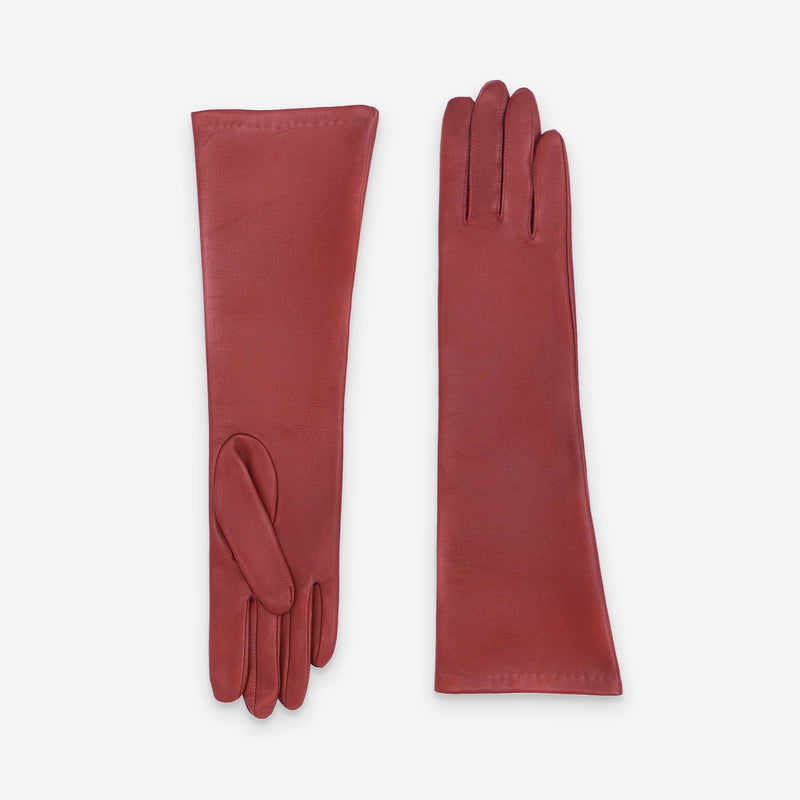Gants cuir agneau-100% soie-21222SN Gant Glove Story Rouge 6.5 