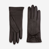 Gants cuir agneau-100% soie-21349SN Gants cuir femme prestige Glove Story Choco 6.5 