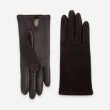 Gants cuir agneau-100% soie-21464SN Gant Glove Story Choco 6.5 