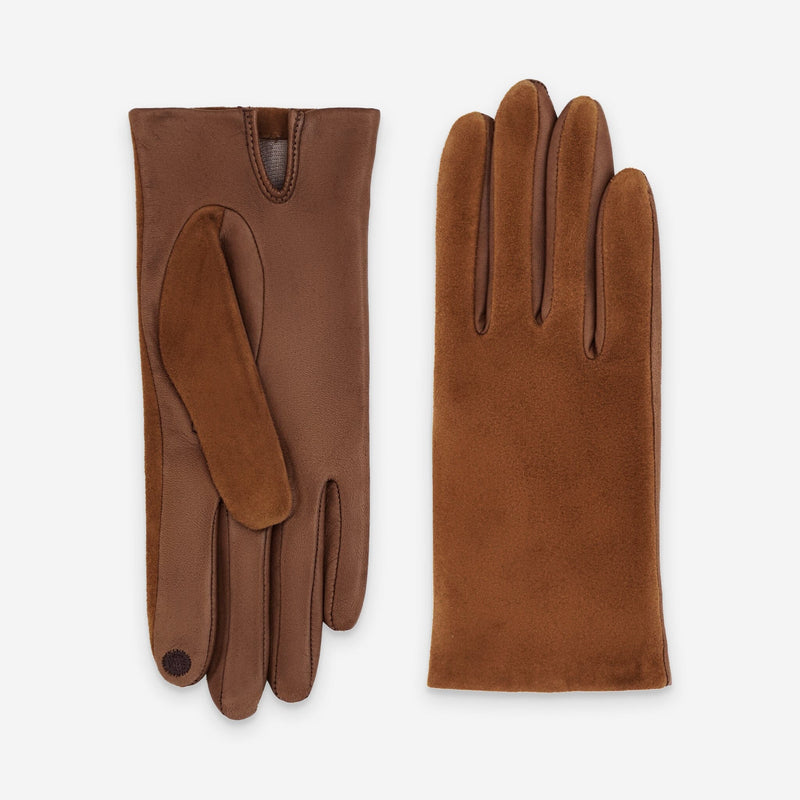 Gants cuir agneau-100% soie-21464SN Gants cuir femme prestige Glove Story Cork 6.5 