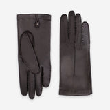 Gants cuir agneau-100% soie-21590SN Gant cuir femme prestige Glove Story Choco 6.5 