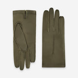 Gants cuir agneau-100% soie-21590SN Gant cuir femme prestige Glove Story Khaki 6.5 