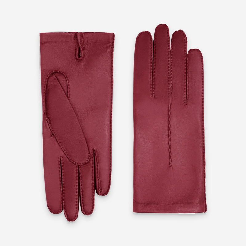 Gants cuir agneau-100% soie-21590SN Gant cuir femme prestige Glove Story Sunset red 6.5 