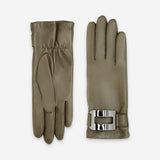 Gants cuir agneau-100% soie-21591SN Gants cuir femme prestige Glove Story Mud Brown 6.5 