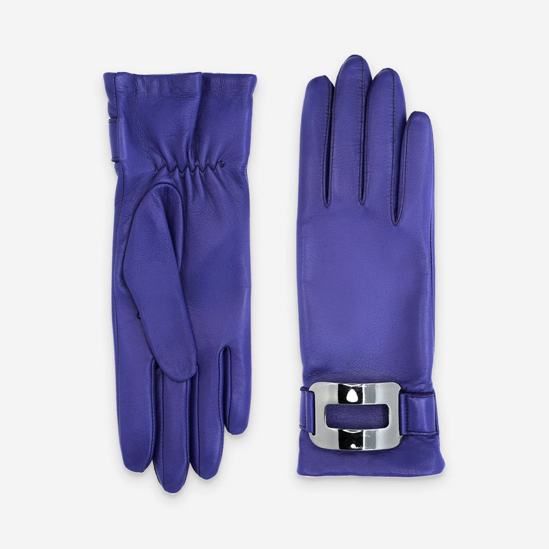 Gants cuir agneau-100% soie-21591SN Gants cuir femme prestige Glove Story Vip Blue 6.5 