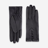 Gants cuir agneau-100% soie-21592SN Gants cuir femme prestige Glove Story Noir 6.5 