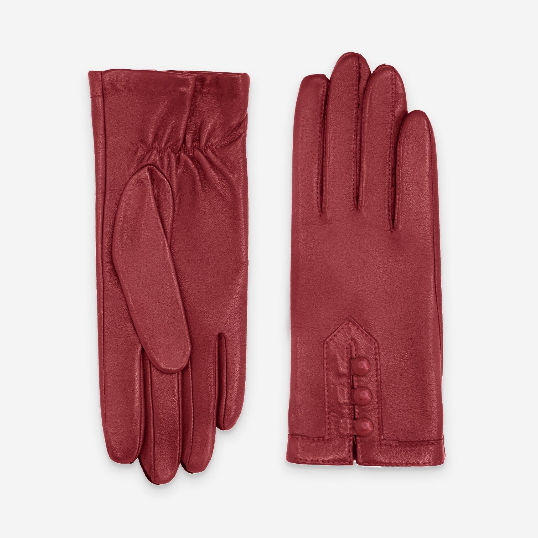 Gants cuir agneau-100% soie-21592SN Gants cuir femme prestige Glove Story Rouge 6.5 