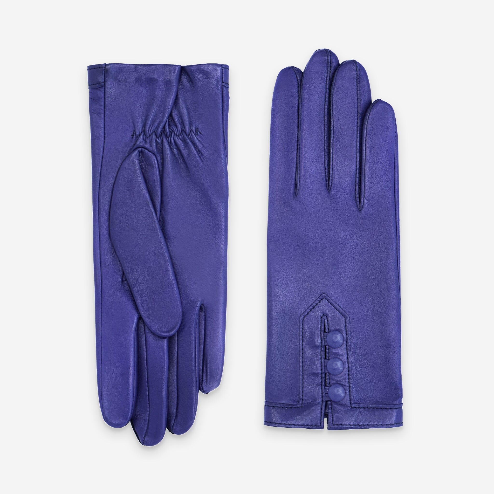 Gants cuir agneau-100% soie-21592SN Gants cuir femme prestige Glove Story Royal Blue 6.5 