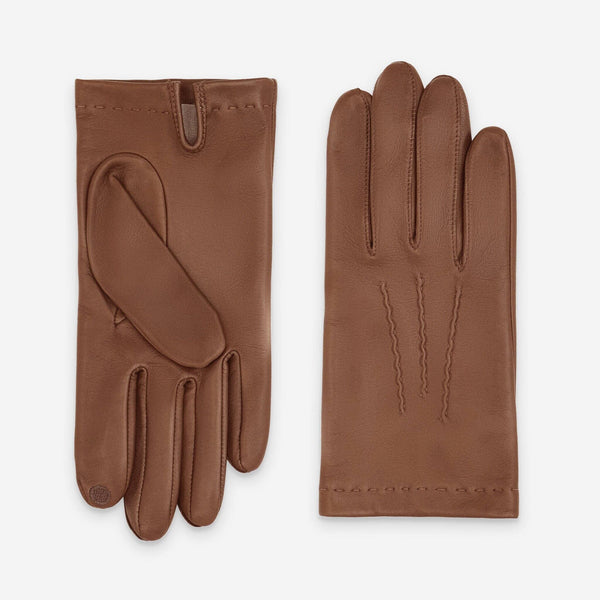 Gants cuir agneau-100% soie-22027ST Gants cuir homme prestige Glove Story Cork 7 