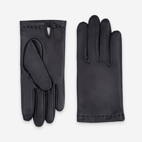 Gants cuir agneau-100% soie-22030ST Gants cuir homme prestige Glove Story Noir 7.5 