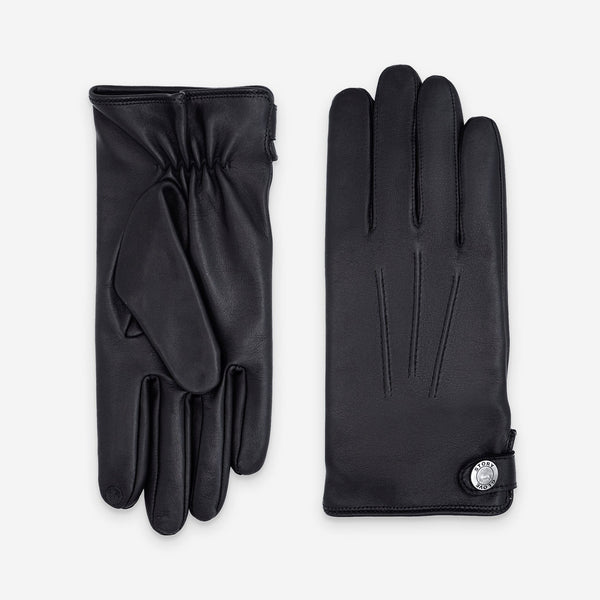 Gants cuir agneau-100% soie-22050ST Gant Glove Story Noir 7.5 