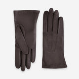 Gants cuir agneau-100% soie-61026SN Gants cuir standard femme Glove Story Choco 6.5 