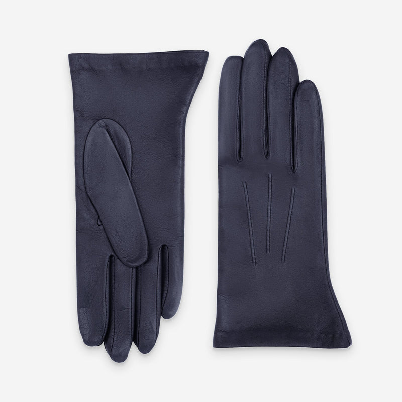 Gants cuir agneau-100% soie-61026SN Gants cuir standard femme Glove Story Deep Blue 6.5 