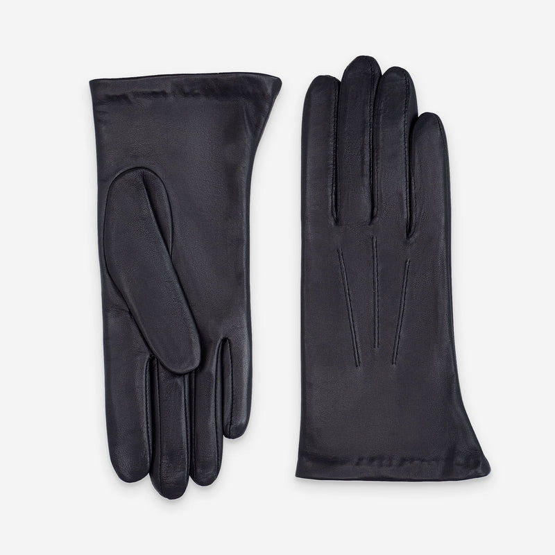 Gants cuir agneau-100% soie-61026SN Gants cuir standard femme Glove Story Noir 6.5 