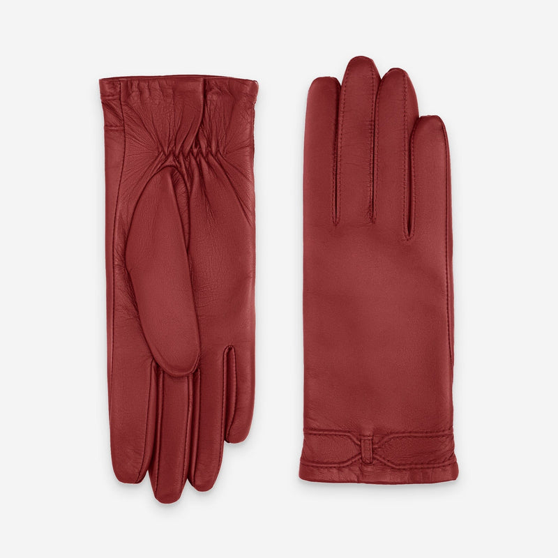 Gants cuir agneau-100% soie-61034SN Gants cuir standard femme Glove Story Rouge 6.5 