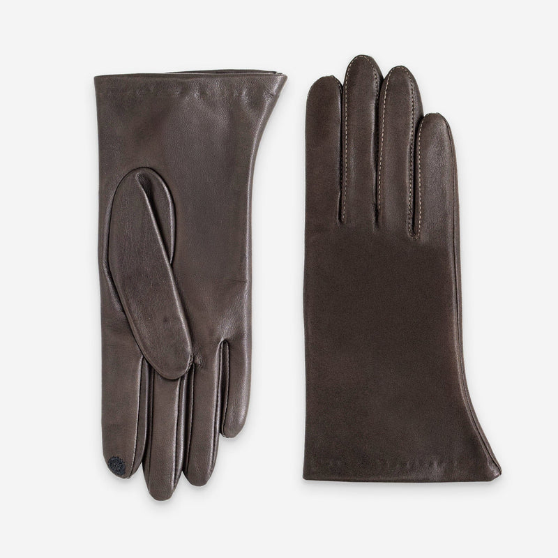 Gants cuir agneau-100% soie-Tactile-21001ST Gant Glove Story Taupe 6.5 