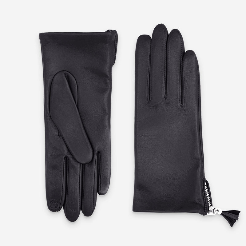 Gants cuir agneau-100% soie-Tactile-21476SN Gants cuir femme prestige Glove Story Noir 6.5 