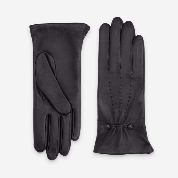 Gants cuir agneau-100% soie-Tactile-21481SN Gants cuir femme prestige Glove Story Noir 6.5 