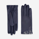 Gants cuir agneau-100% soie-Tactile-21491SN Gants cuir femme prestige Glove Story Deep Blue 6.5 