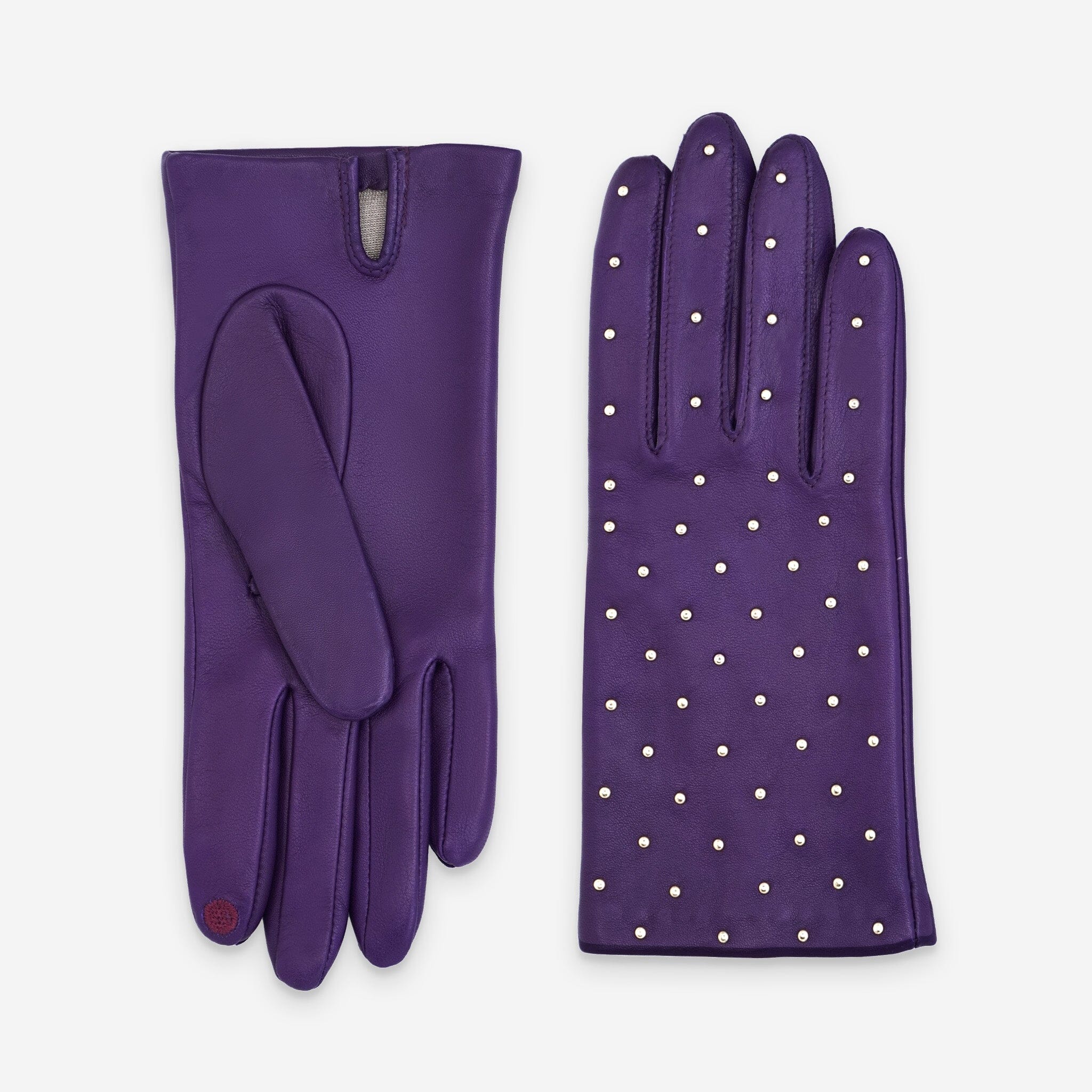 Gants cuir agneau-100% soie-Tactile-21508SN Gants cuir femme prestige Glove Story Violet 6.5 