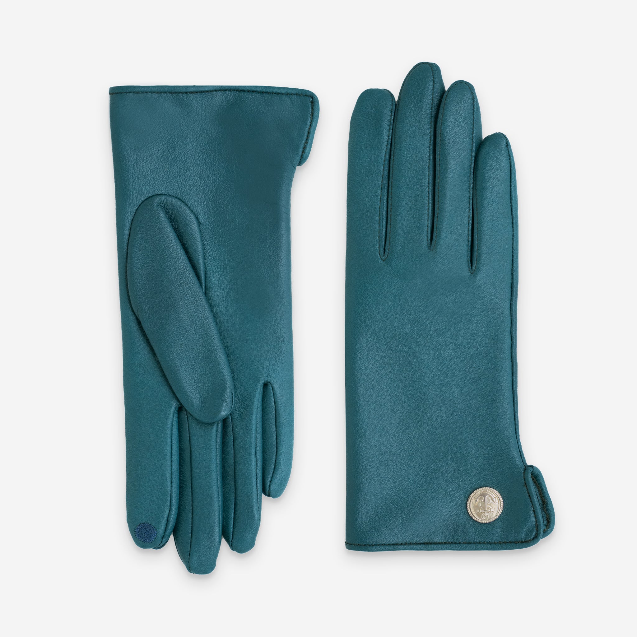 Gants cuir agneau-100% soie-Tactile-21524SN Gants cuir femme prestige Glove Story Crystal Teal 6.5 