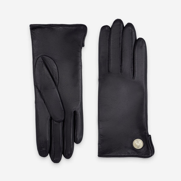 Gants cuir agneau-100% soie-Tactile-21524SN Gants cuir femme prestige Glove Story Noir 6.5 