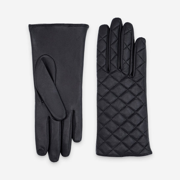 Gants cuir agneau-100% soie-Tactile-21550SN Gants cuir femme prestige Glove Story Noir 6.5 