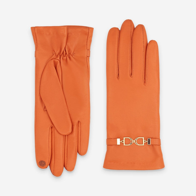 Gants cuir agneau-100% soie-Tactile-21554SN Gants cuir femme prestige Glove Story Tulipe 6.5 