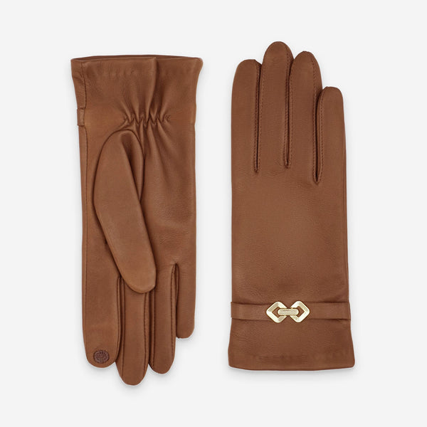 Gants cuir agneau-100% Soie-Tactile-21574SN Gant cuir femme prestige Glove Story Cork 6.5 