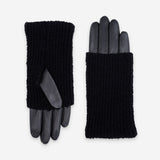 Gants cuir agneau-100% soie-Tactile-21576SN Gants cuir femme prestige Glove Story Noir 6.5 
