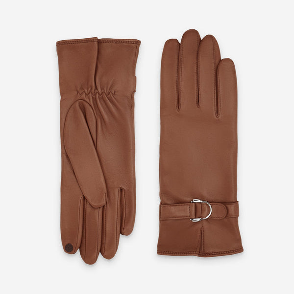 Gants cuir agneau-100% soie-Tactile-21597SN Gants cuir femme prestige Glove Story Cork 6.5 