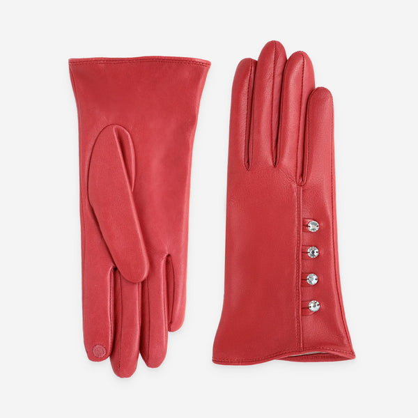 Gants cuir agneau-100% soie-Tactile-21600SN Gants cuir femme prestige Glove Story Flame Scarlet 6.5 