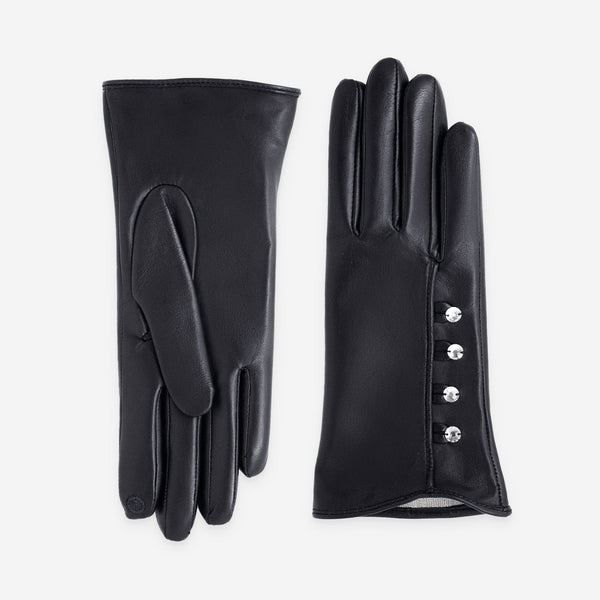 Gants cuir agneau-100% soie-Tactile-21600SN Gants cuir femme prestige Glove Story Noir 6.5 