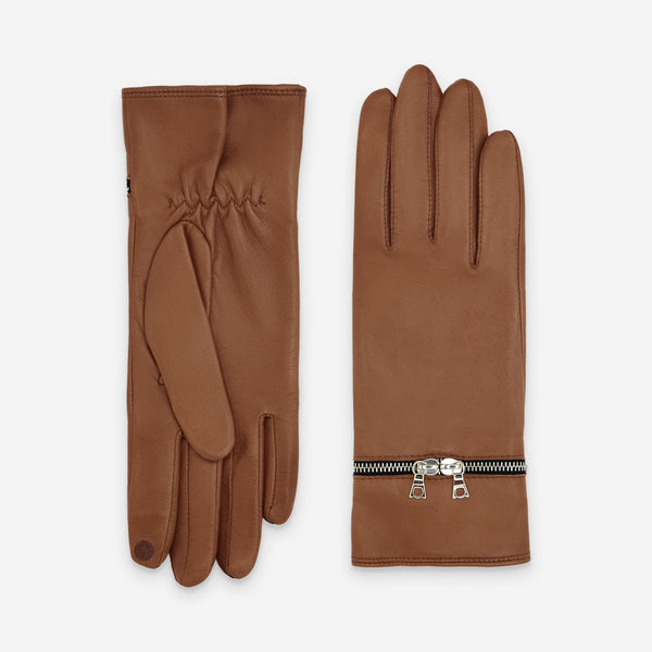 Gants cuir agneau-100% soie-Tactile-21603SN Gants cuir femme prestige Glove Story Cork 6.5 