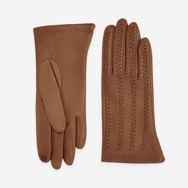 Gants cuir agneau-100% soie-Tactile-21604SN Gants cuir femme prestige Glove Story Cork 6.5 