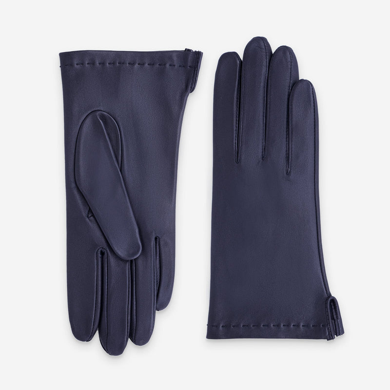 Gants cuir agneau-non doublé-21520NF Gants cuir femme prestige Glove Story Deep Blue 6.5 