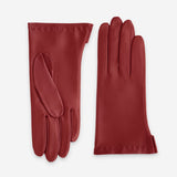 Gants cuir agneau-non doublé-21520NF Gants cuir femme prestige Glove Story Rouge 6.5 