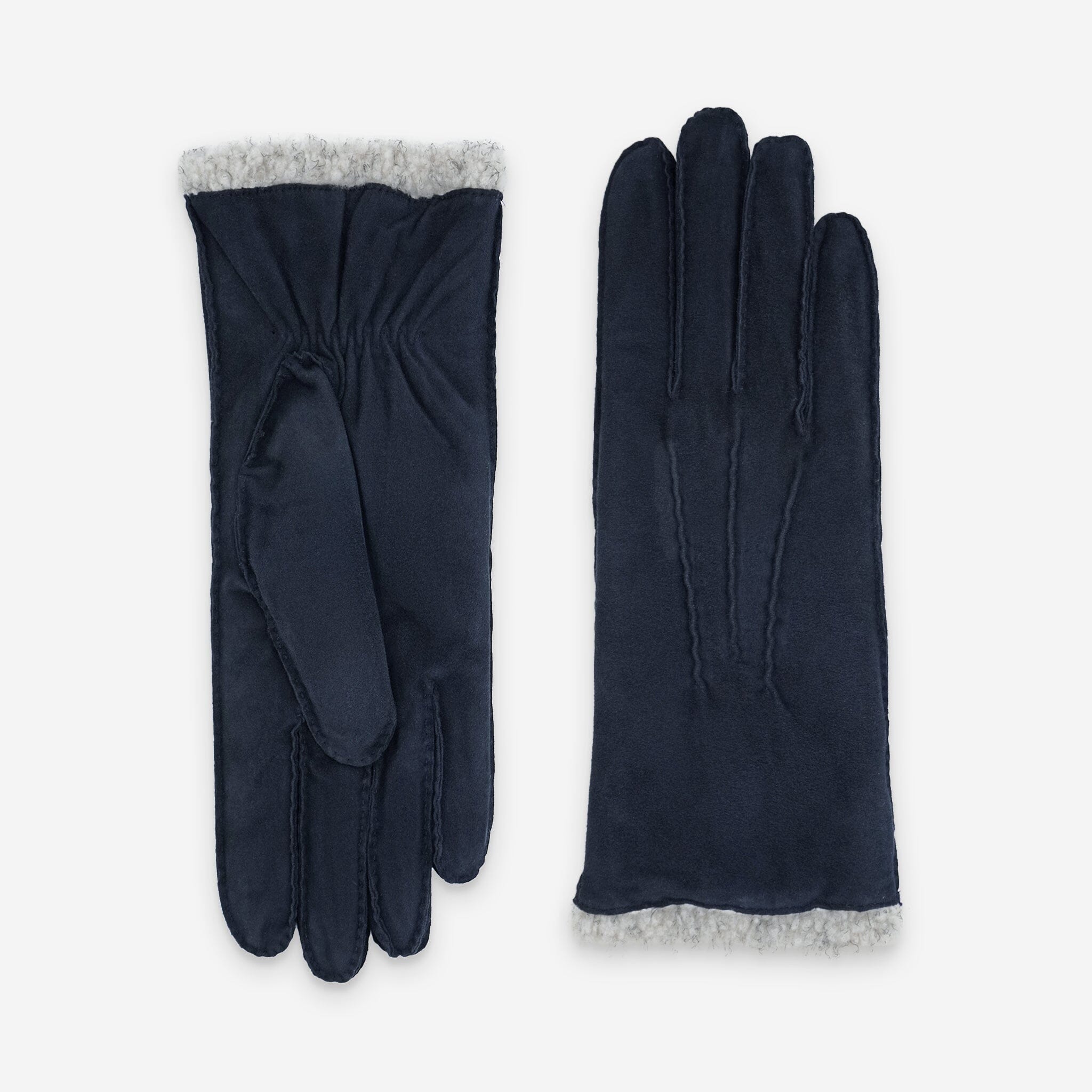 Gants cuir agneau suédé-100% polyester-71093BE Gants cuir sport femme Glove Story Deep Blue S 