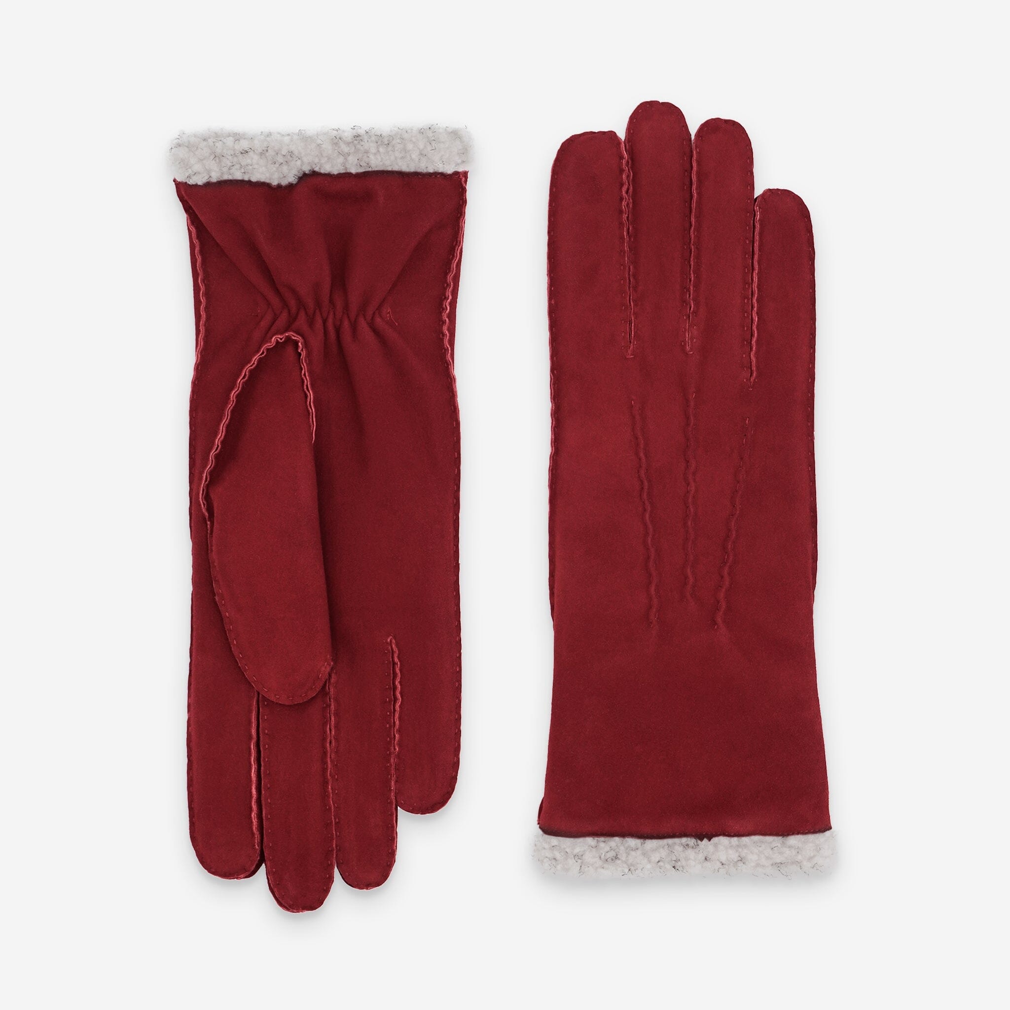 Gants cuir agneau suédé-100% polyester-71093BE Gants cuir sport femme Glove Story Rouge S 