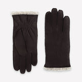 Gants cuir agneau suédé-100% polyester-72093BE Gants cuir sport homme Glove Story Choco S 