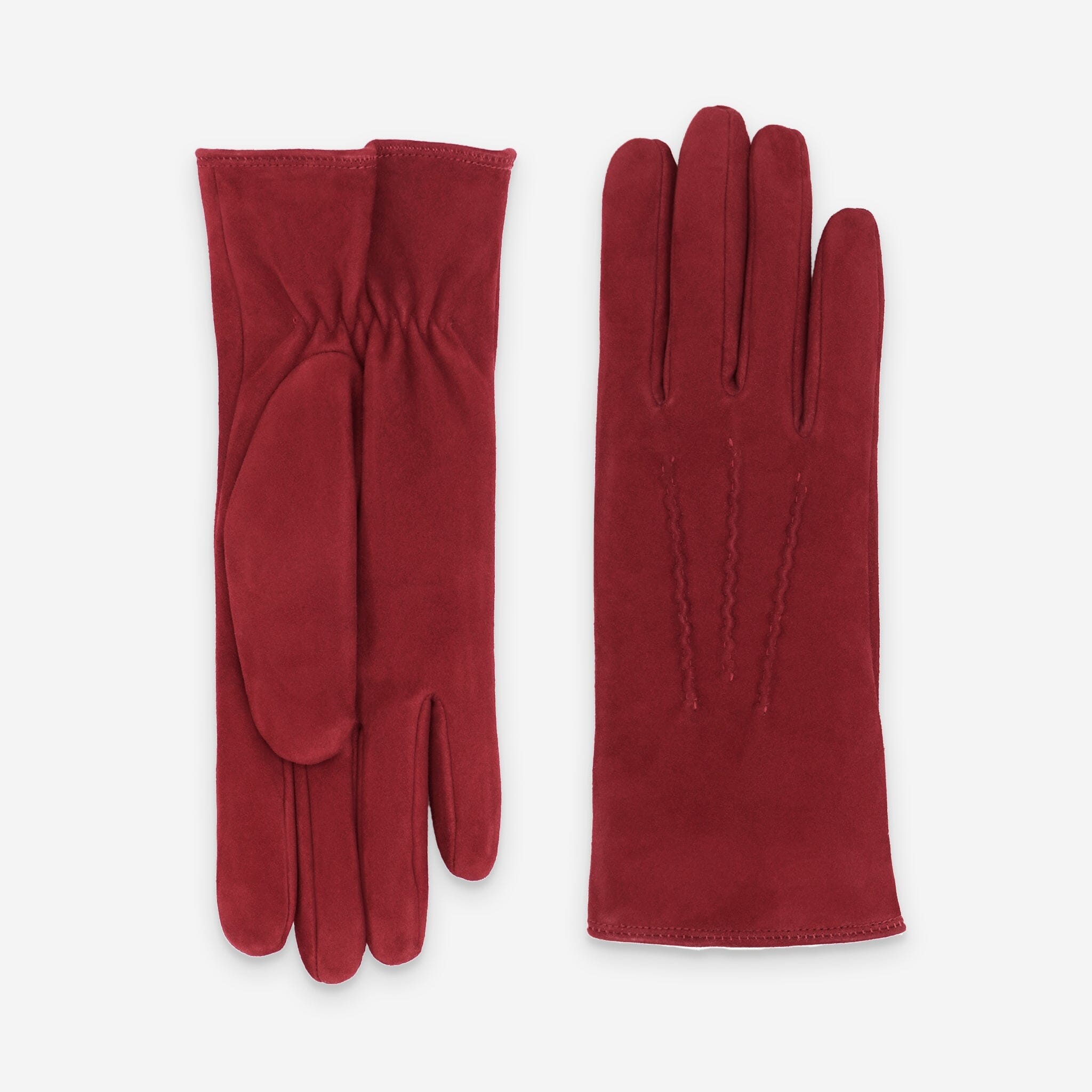 Gants cuir agneau suédé-100% polyester (boa)-71094BA Gants cuir sport femme Glove Story Rouge S 