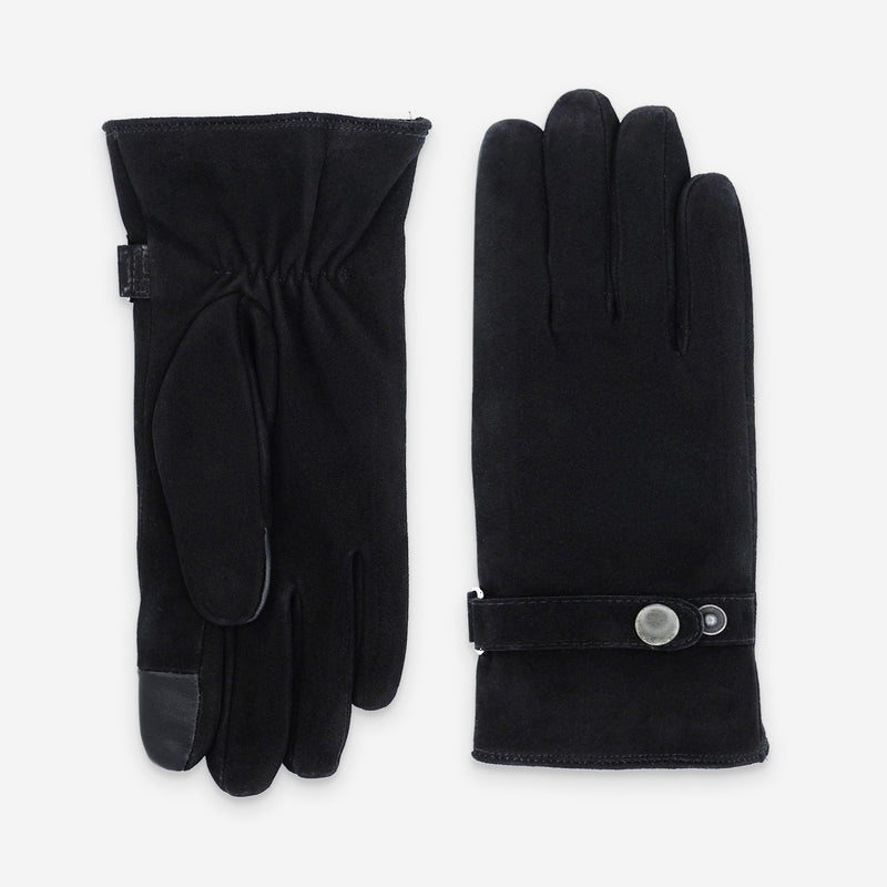 Gants cuir agneau suédé-100% polyester (boa)-Tactile-72035BA Gants cuir sport homme Glove Story Noir S 