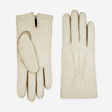 Gants cuir cerf-100% cachemire-21546CA Gants cuir femme prestige Glove Story Crème 6.5 