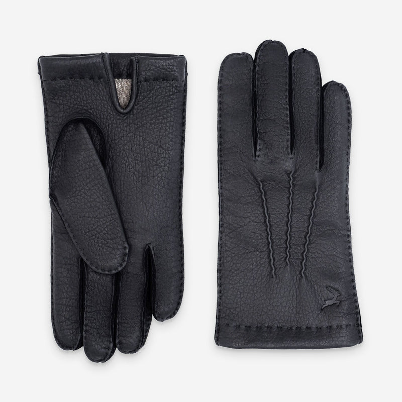 Gants cuir cerf-100% cachemire-22086CA Gant Glove Story Noir 7.5 