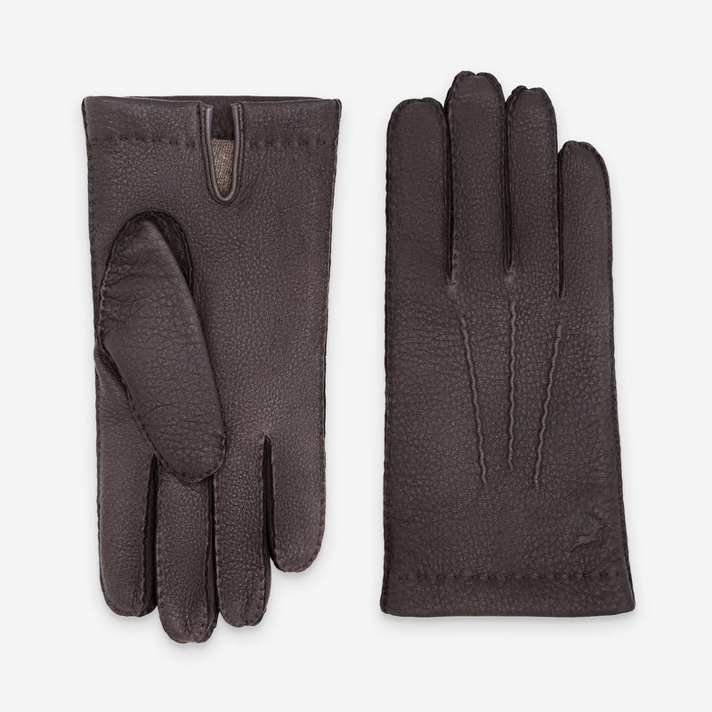 Gants cuir cerf-100% cachemire-22086CA Gants cuir homme prestige Glove Story Brun 7.5 