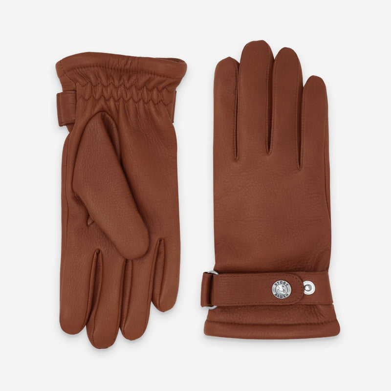 Gants cuir cerf-100% laine-22046TR Gants cuir homme prestige Glove Story Tan 7.5 