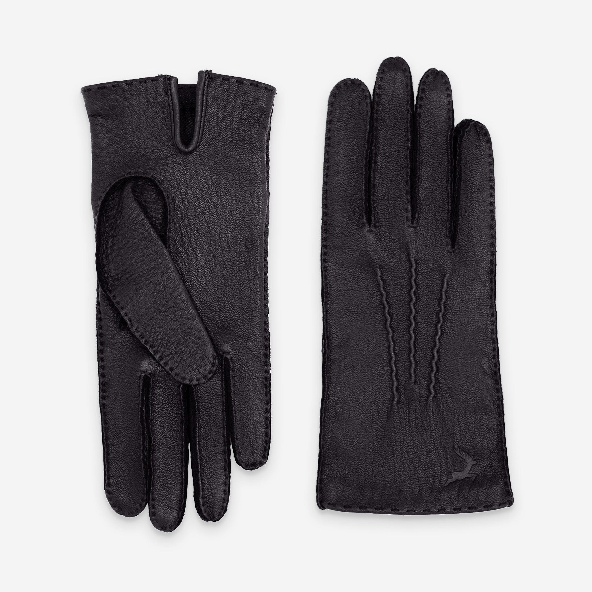 Gants cuir cerf-non doublé-21518NF Gants cuir femme prestige Glove Story Noir 6.5 