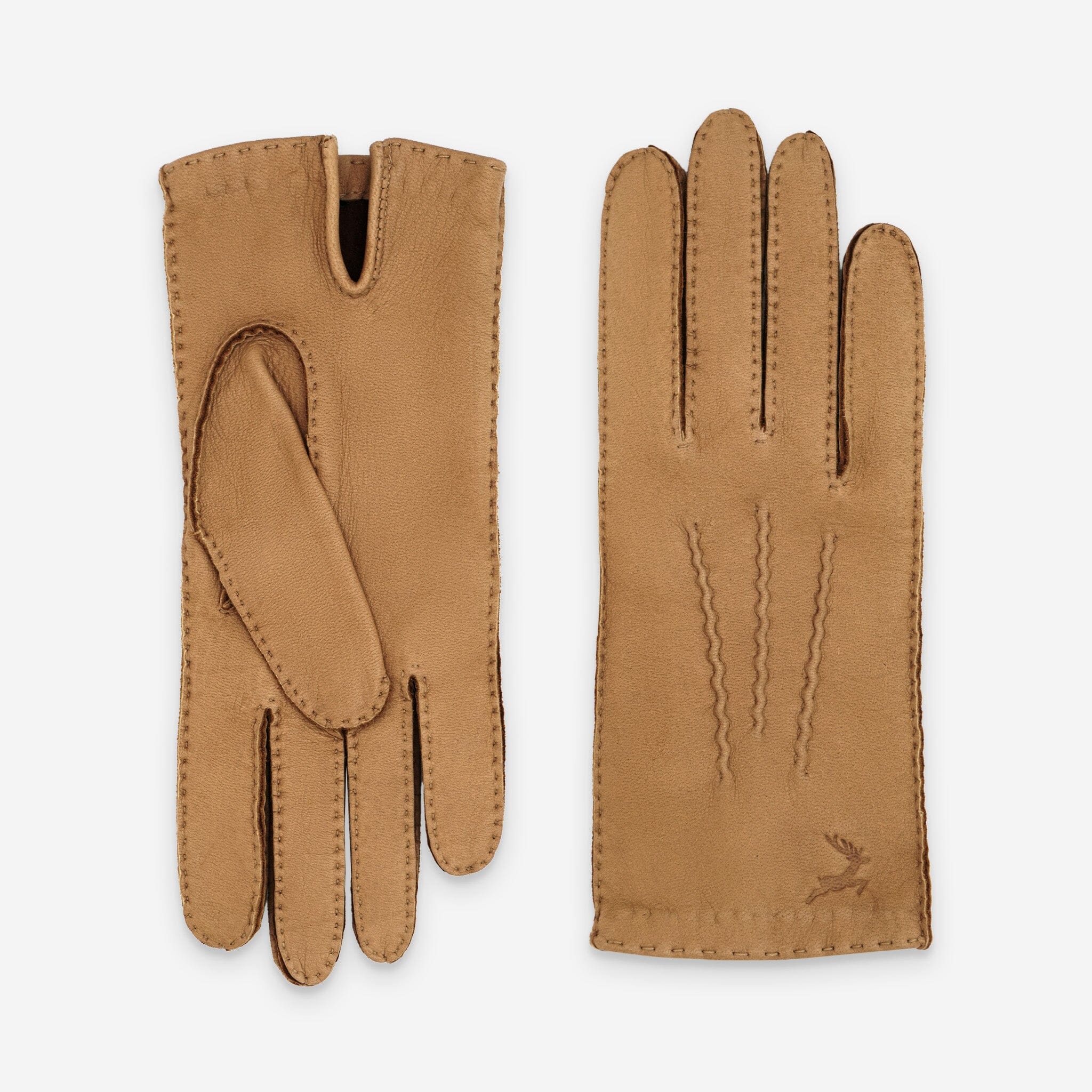 Gants cuir cerf-non doublé-21518NF Gants cuir femme prestige Glove Story Sable 6.5 